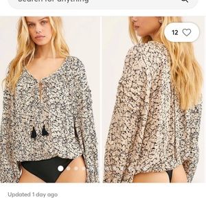Free people all tucks printed long sleeve